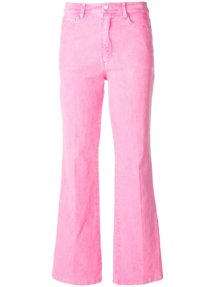 Zadig & Voltaire Corduroy Flared Trousers - Pink & Purple