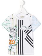 Kenzo Kids - Tiger Logo Print T-shirt - Kids - Cotton - 3 Mth, White