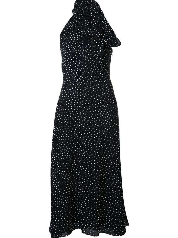 Saint Laurent Polka Dot Maxi Dress
