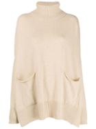 Ma'ry'ya Oversized Funnel Neck Sweater - Neutrals