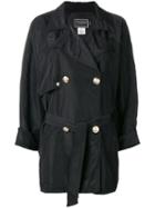 Versace Pre-owned 2000's Double-breasted Loose-fit Coat - Black