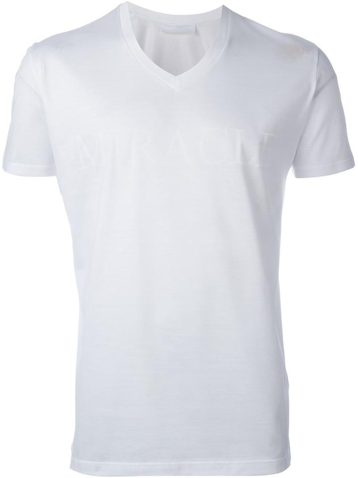 Neil Barrett Miracle T-shirt, Men's, Size: L, White, Cotton