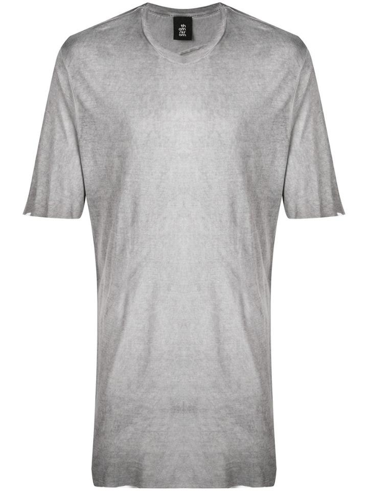 Thom Krom Longline Plain T-shirt - Grey