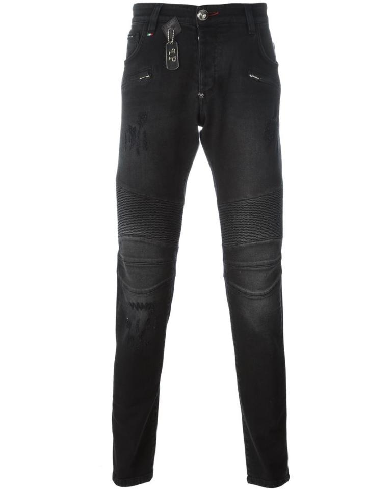 Philipp Plein Aggressive Jeans, Men's, Size: 30, Black, Cotton/spandex/elastane/polyester