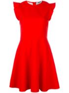 Msgm Flared Dress, Size: 38, Red, Polyester/viscose/spandex/elastane
