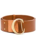 Chloé C Logo Belt - Brown