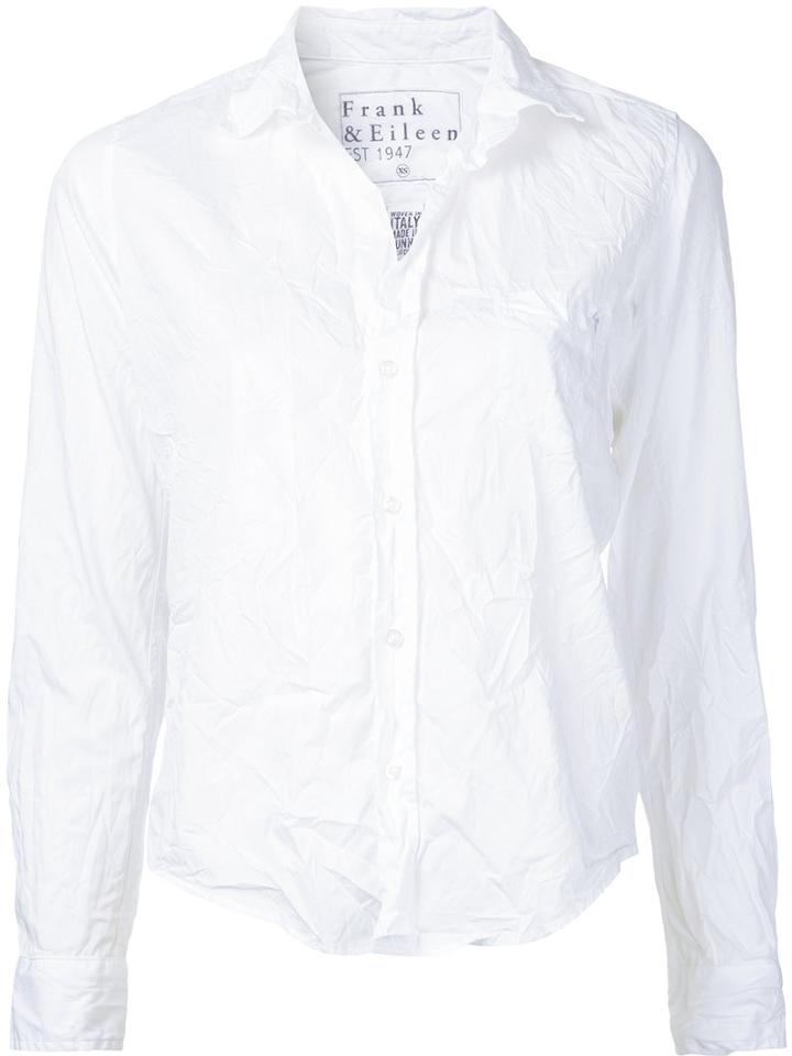 Frank & Eileen Wrinkle Effect Shirt, Women's, Size: Xxs, White, Cotton
