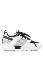 Philipp Plein Sequin Panel Sneakers - Silver