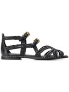 See By Chloé Woven Strappy Sandals - Black