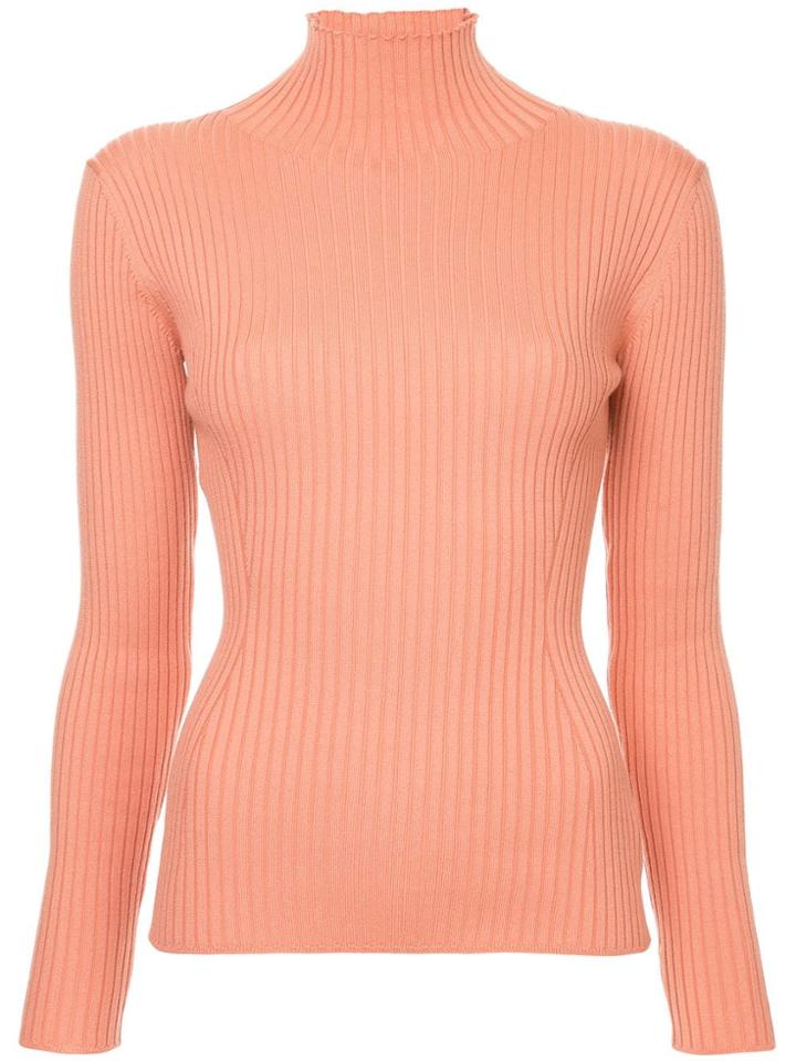 Des Prés Ribbed Turtleneck Jumper - Pink