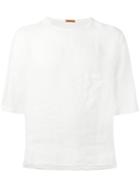 Barena Chest Pocket Boxy T-shirt, Men's, Size: 48, White, Linen/flax