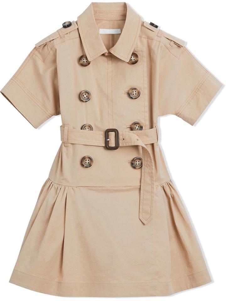 Burberry Kids Teen Flared Trench Dress - Neutrals