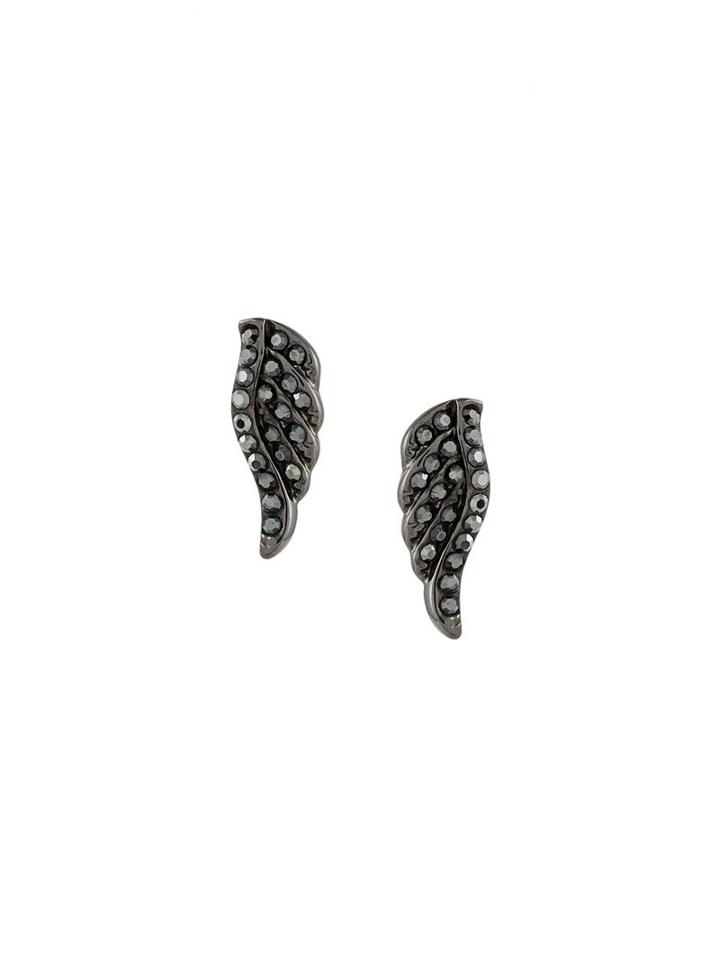 Wing Studded Small Earring, Women's, Black, Federica Tosi