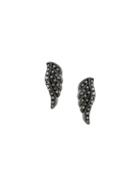 Wing Studded Small Earring, Women's, Black, Federica Tosi