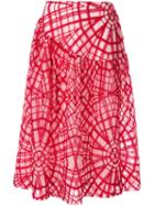 Simone Rocha Geometric Stitched Skirt - Red