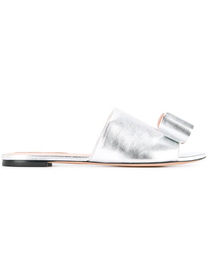 Rochas Bow Front Slides - Metallic