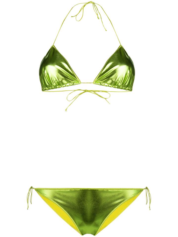 Oseree Metallic Bikini Set - Green