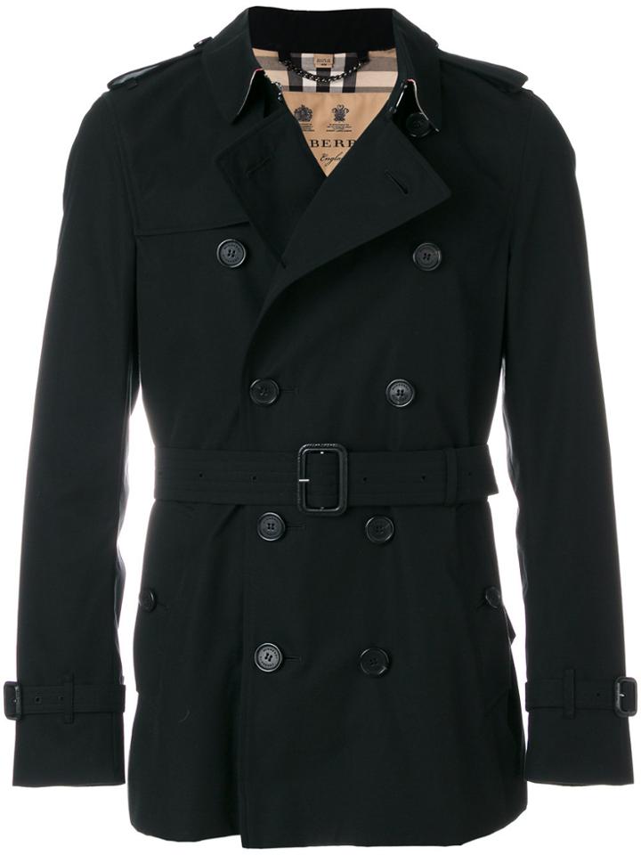 Burberry Short Sandringham Trench Coat - Black