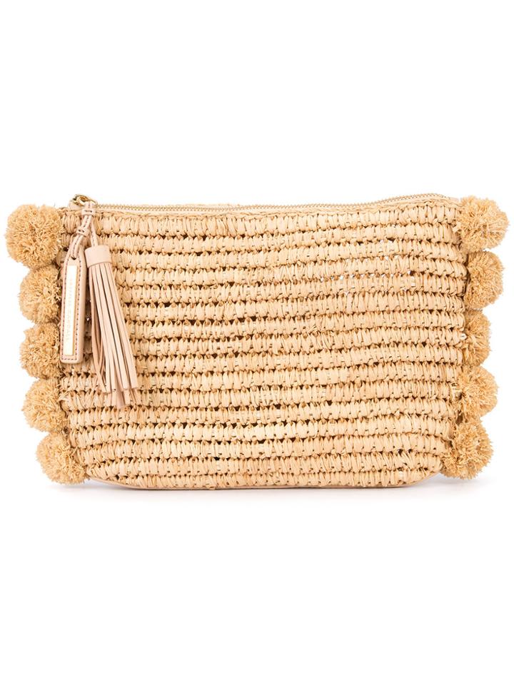 Loeffler Randall Straw Clutch - Nude & Neutrals
