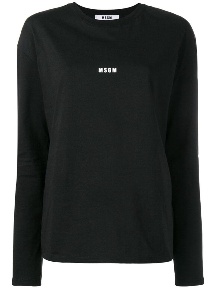 Msgm Logo Jersey - Black