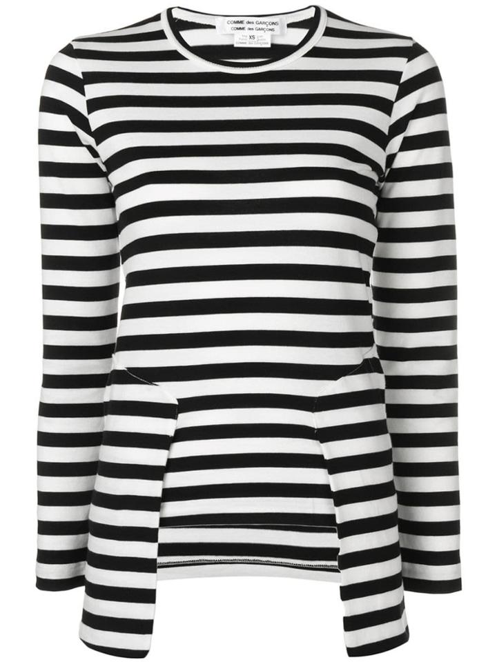 Comme Des Garçons Comme Des Garçons Asymmetric Stripe Jumper - Black