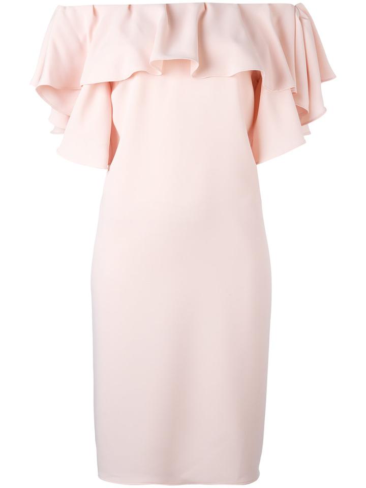 P.a.r.o.s.h. Ruffled Off-shoulders Dress, Women's, Size: Xs, Pink/purple, Polyester