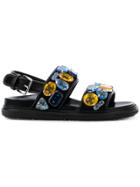 Marni Jewelled Fussbett Sandals - Black
