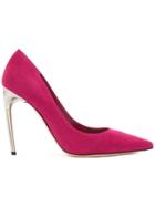 Alexander Mcqueen Horn Heel Pumps - Pink & Purple