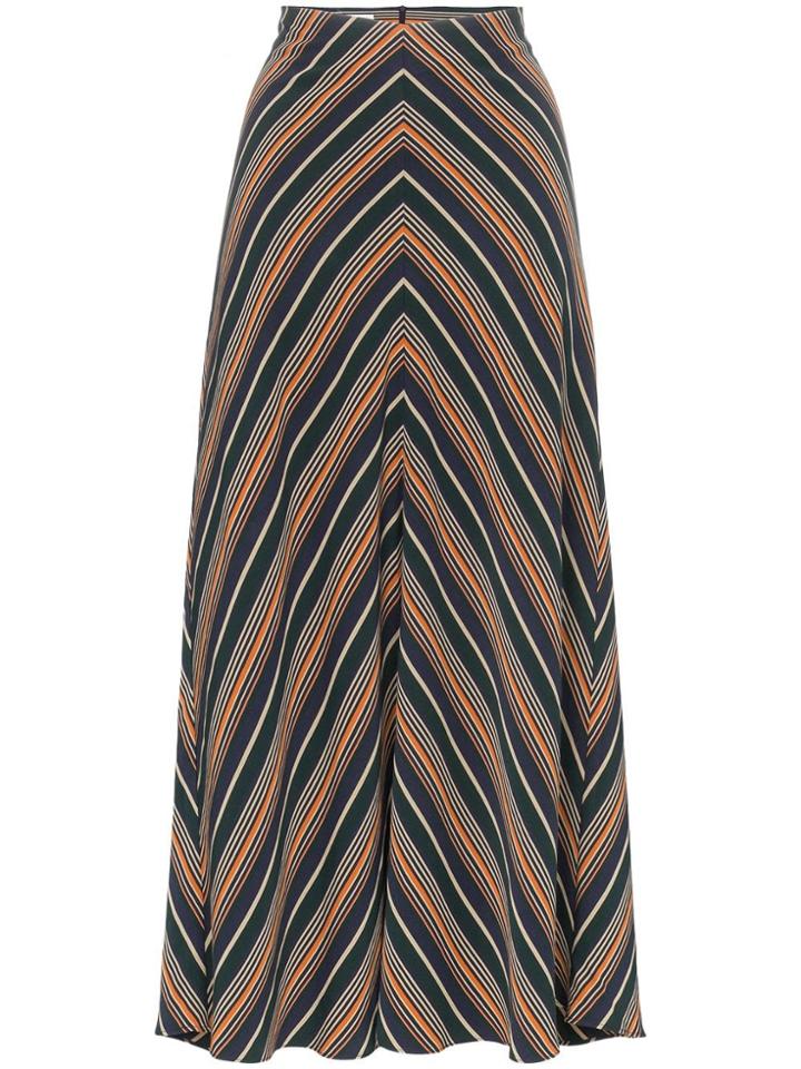 Beaufille Serra Chevron Stripe Skirt - Green