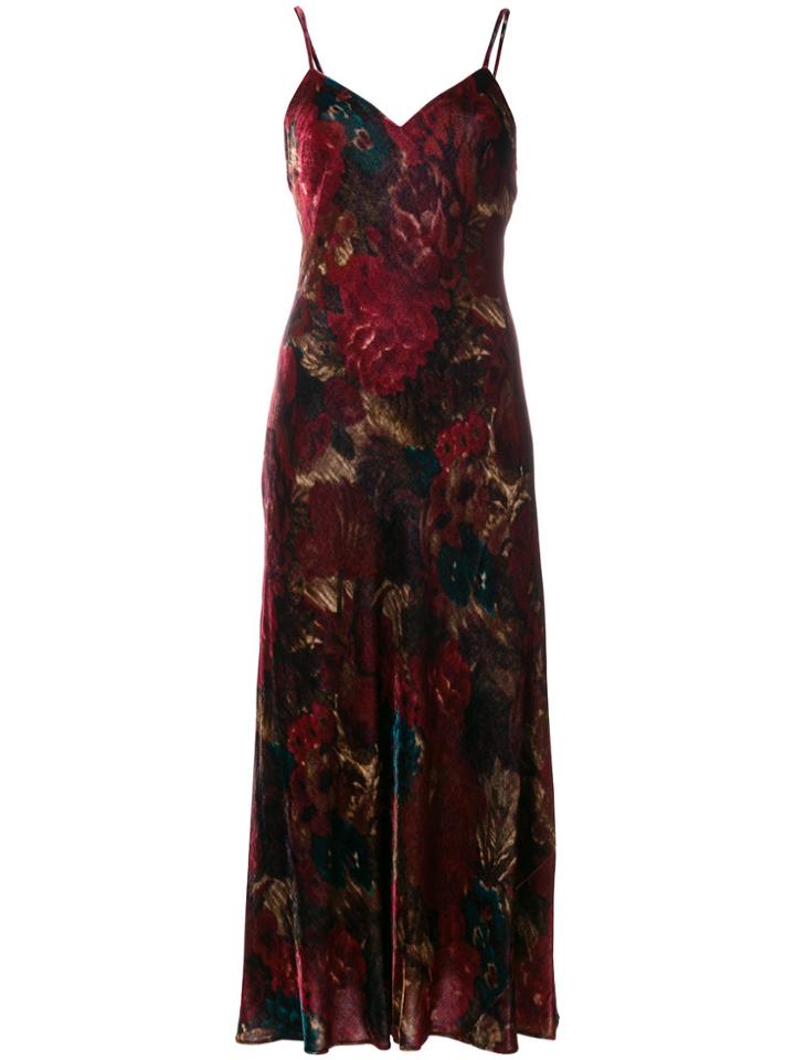 Polo Ralph Lauren Floral Midi Dress - Red