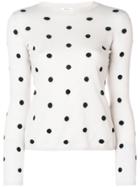 Max Mara Polka Dot Sweater - White