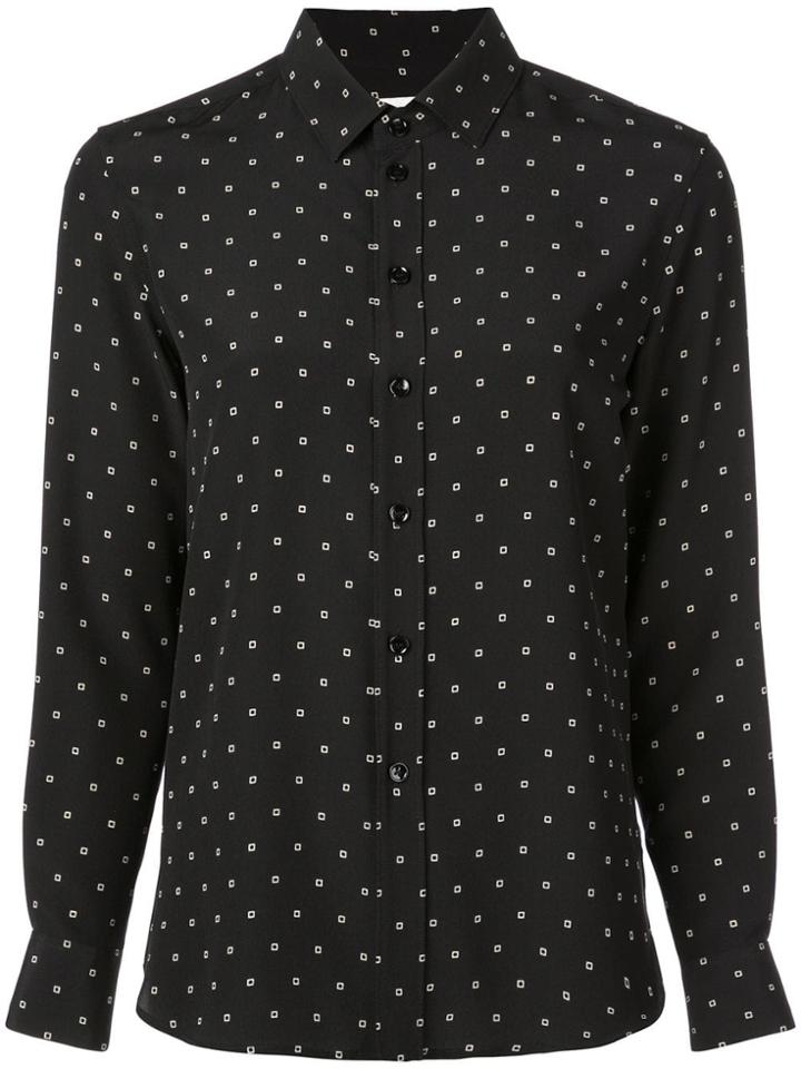 Saint Laurent Square Print Shirt - Black