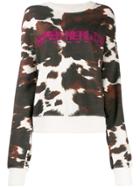 House Of Holland Cow Print Hyper Reality Sweatshirt - Brown