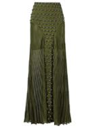 Andrea Bogosian Long Knitted Skirt, Women's, Size: P, Green, Polyamide/viscose