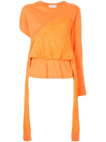 Kotohayokozawa Attached Sweatshirt T-shirt - Yellow & Orange
