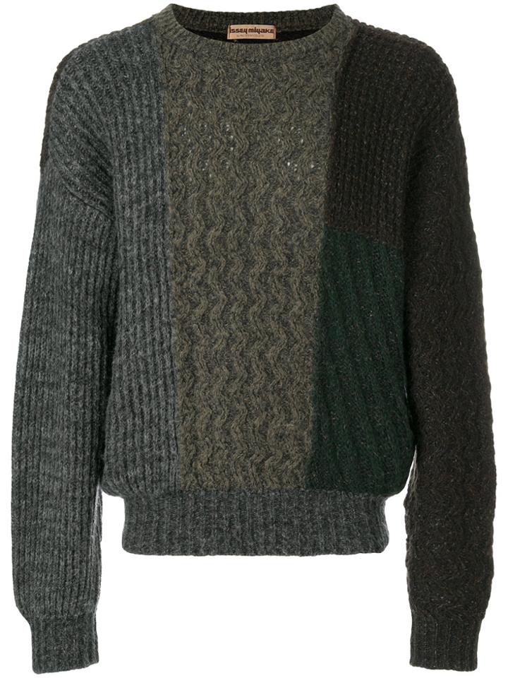 Issey Miyake Vintage Colourblock Jumper - Multicolour