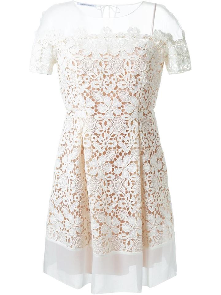 Alberta Ferretti Sheer Inset Lace Dress