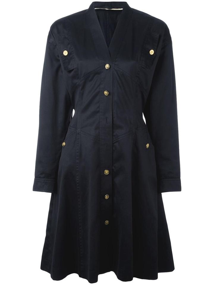 Chanel Vintage Button Down Dress - Black