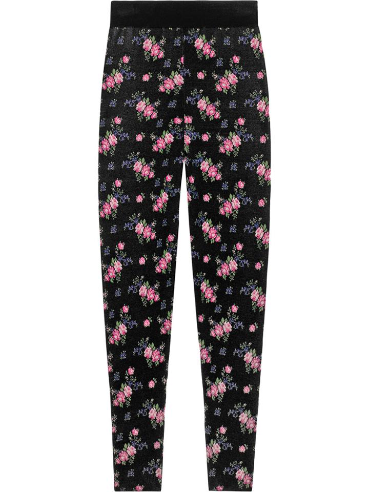Gucci Floral Jacquard Legging - Black