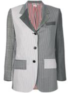 Thom Browne Patchwork Stripe Blazer - Grey
