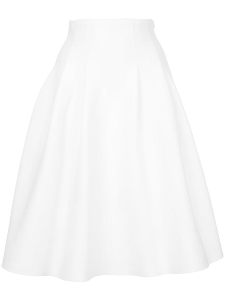 Le Ciel Bleu - Tuck Knit Skirt - Women - Nylon/acetate - 36, White, Nylon/acetate