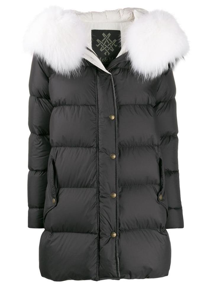 Mr & Mrs Italy Straight Fit Puffer Coat - Black