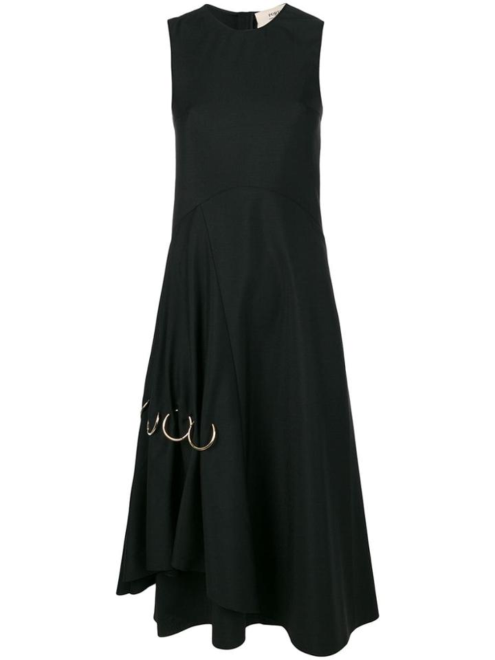 Ports 1961 Ring Detail Flared Dress - Black