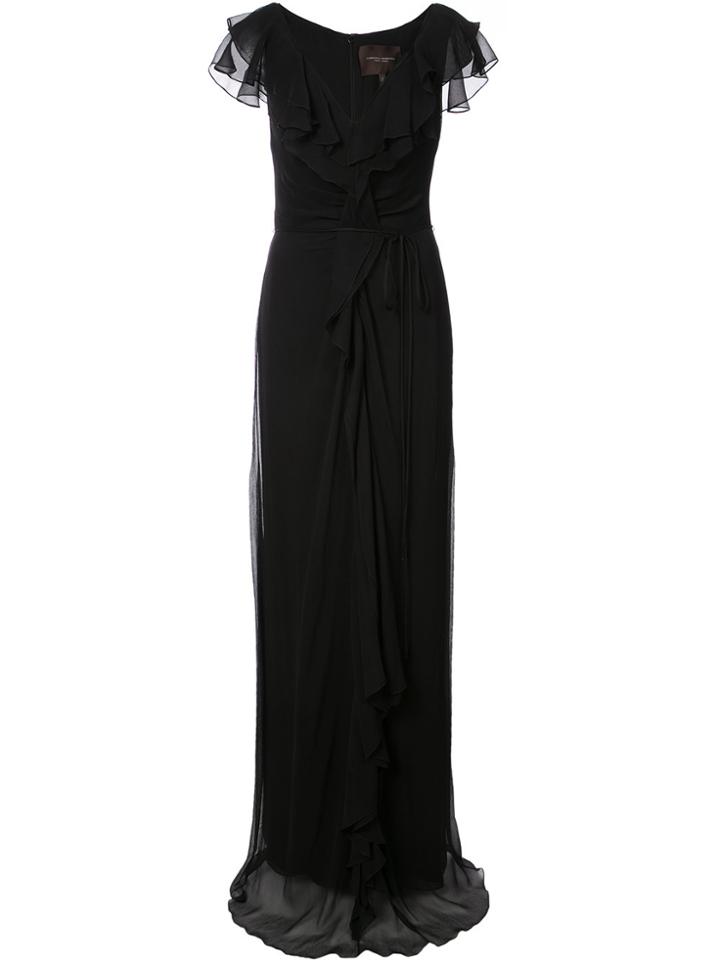 Carolina Herrera Ruched Detail Long Dress - Black