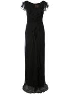 Carolina Herrera Ruched Detail Long Dress - Black