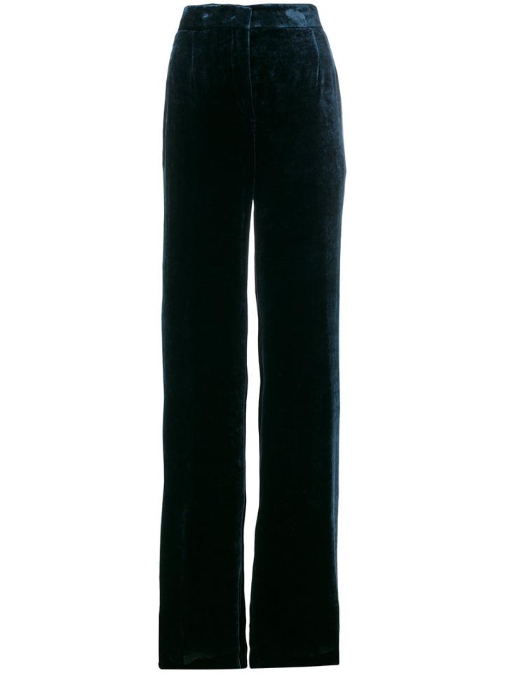Alberta Ferretti - Flared Pants - Women - Silk/cupro/viscose - 44, Blue, Silk/cupro/viscose