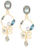 Erdem Blue Crystal Earrings