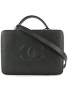 Chanel Vintage 2-way Cosmetic Vanity Hand Bag - Black