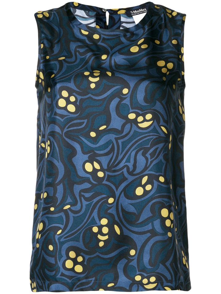 's Max Mara Floral Print Tank Top - Blue