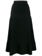 Dsquared2 Pleated Midi Skirt - Black